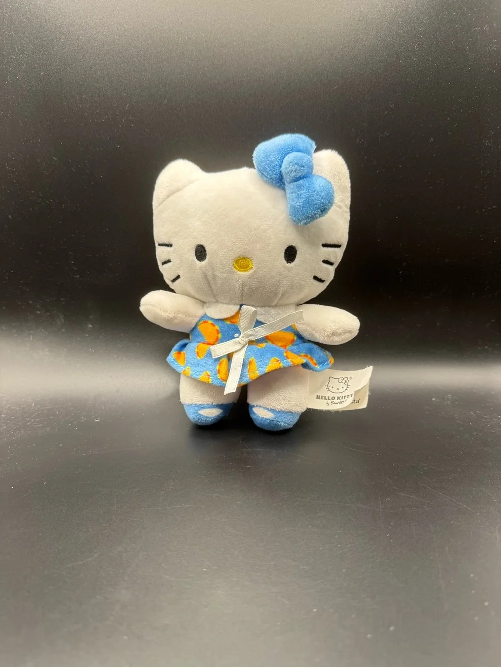 Hello Kitty Plush Pair — White & Black with Blue and Red Bows